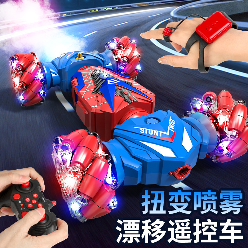 Gesture Sensor Twist Deformation Remote Control Car Stunt Oversized Drift Four-Wheel Drive Off-Road Racing Kidsren's Boy Toy