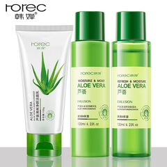 Hàn Chán Aloe Hydrating Essence, Moisturizing Cleansing Facial Water, Softening Cleanser, Toner, Serum Cream