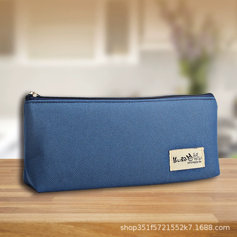 Удлиненный пенал Простой Легкий модный холщовый однотонный грязеотталкивающий канцелярский мешок для мальчика большой емкости коробка для канцелярских принадлежностей для начальной школы
