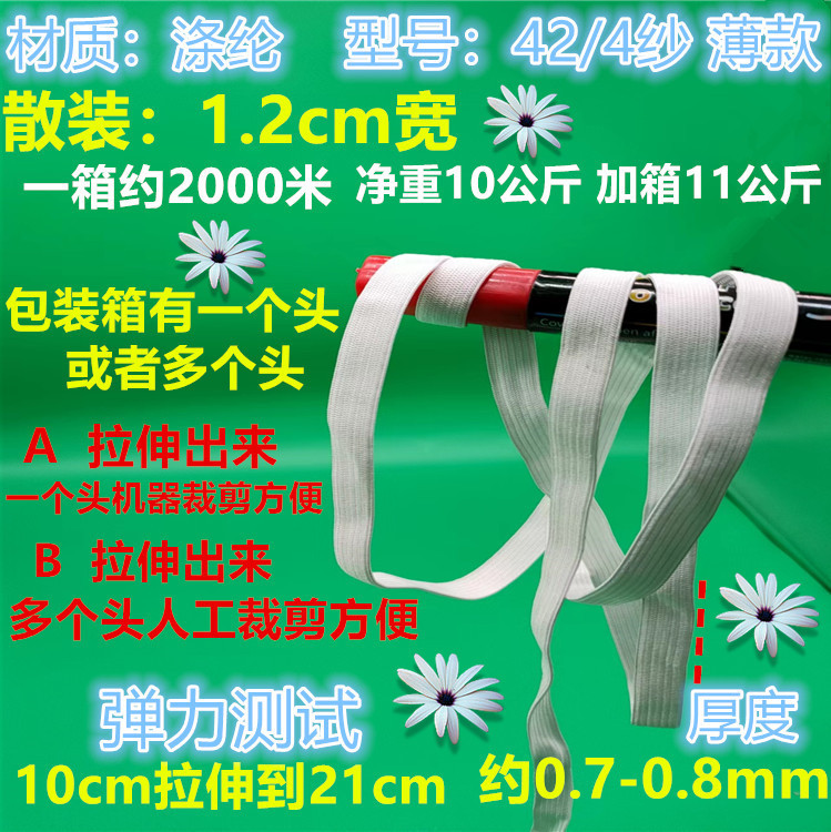 424 거즈 얇은 흰색 벌크 1.2cm