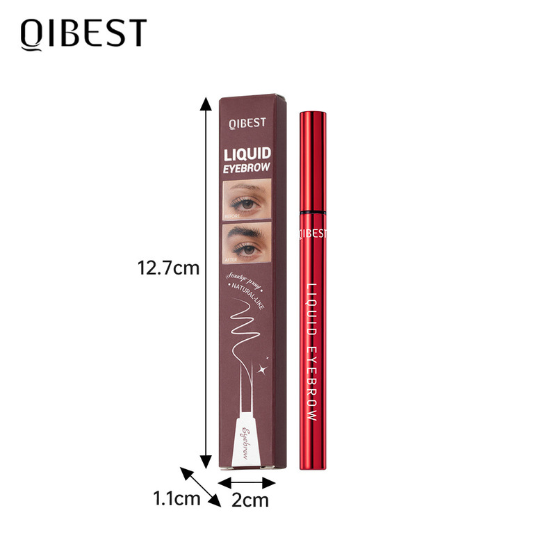 QIBEST跨境眉笔防水防油不易晕染深棕浅棕根根分明立体有型眉笔|undefined