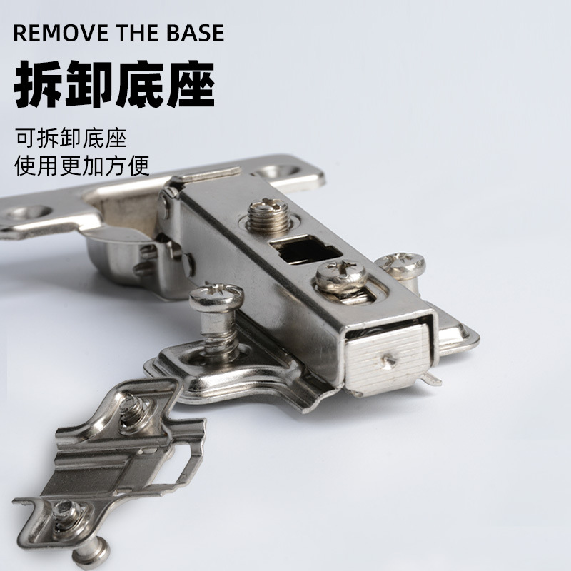 Gabinete de fábrica de fuente bisagra europea desmontable 2 agujeros base bisagra de hierro puerta de bisagra de amortiguación hidráulica puerta bisagra