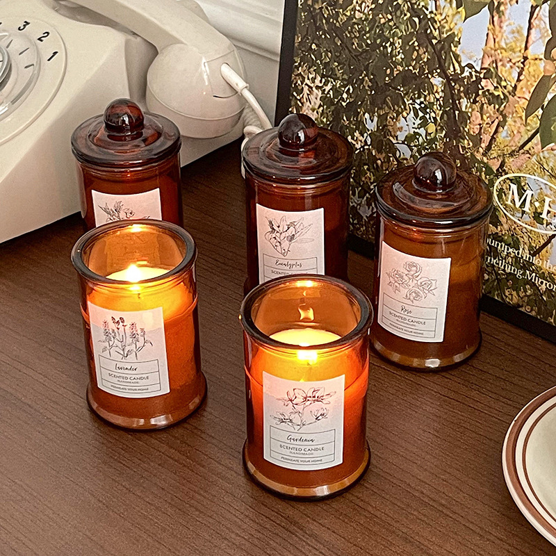 Vintage Niche Style High-End Romantic Atmosphere Aromatherapy Candle Decoration Desktop Bedroom Fragrance Ornament Gift_voghion.com