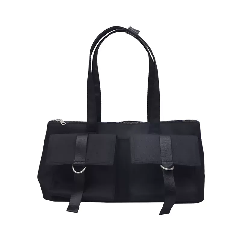 NEW女士包包黑色帆布包大容量带拉链包包斜挎包通勤百搭单肩包