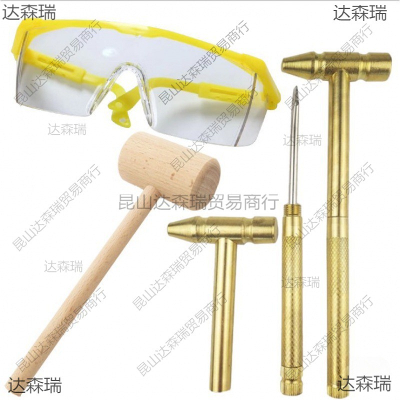 화석 고고학 발굴 도구 보석 공룡 Terra Cotta 전사 어린이 장난감 작은 나무 망치 금속 망치 구리 도금