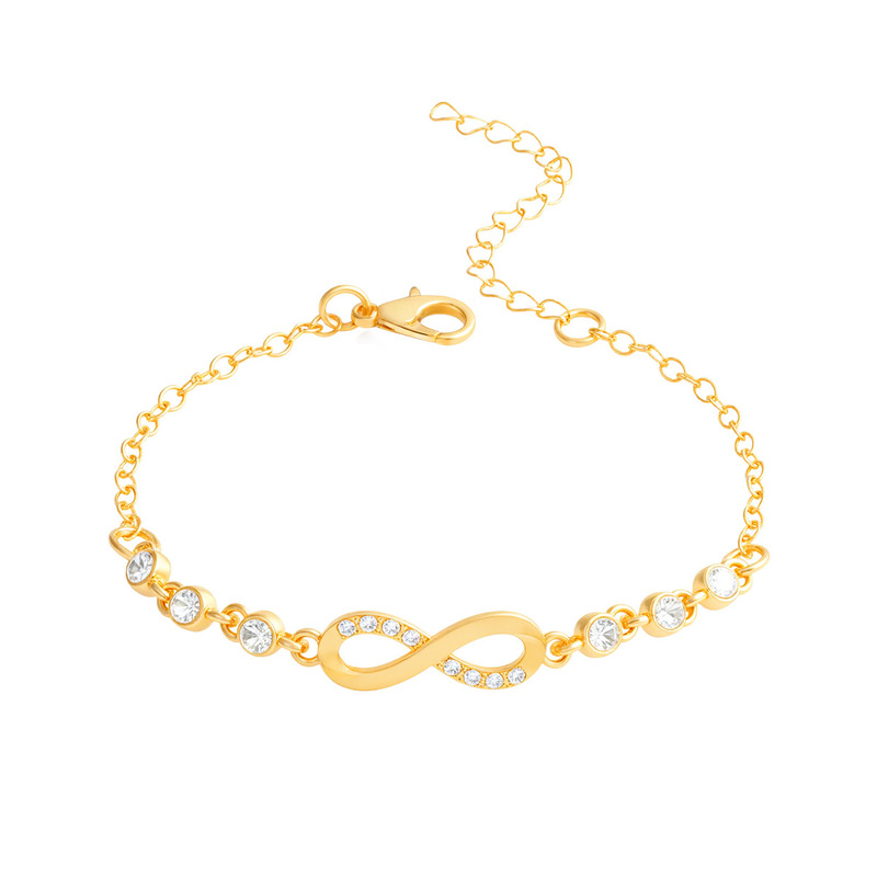 AliExpress Hot Unlimited Love Lucky Number 8 Bracelet Female European and American Personality All-match Girlfriend Wrist Jewelry Wholesale