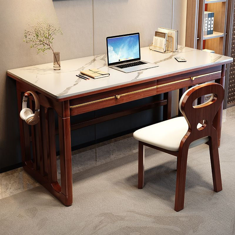 New Chinese Style Slate Desk Home Study Desk Wall-Mounted Long Computer Desk Living Room Bedroom Office Study Desk