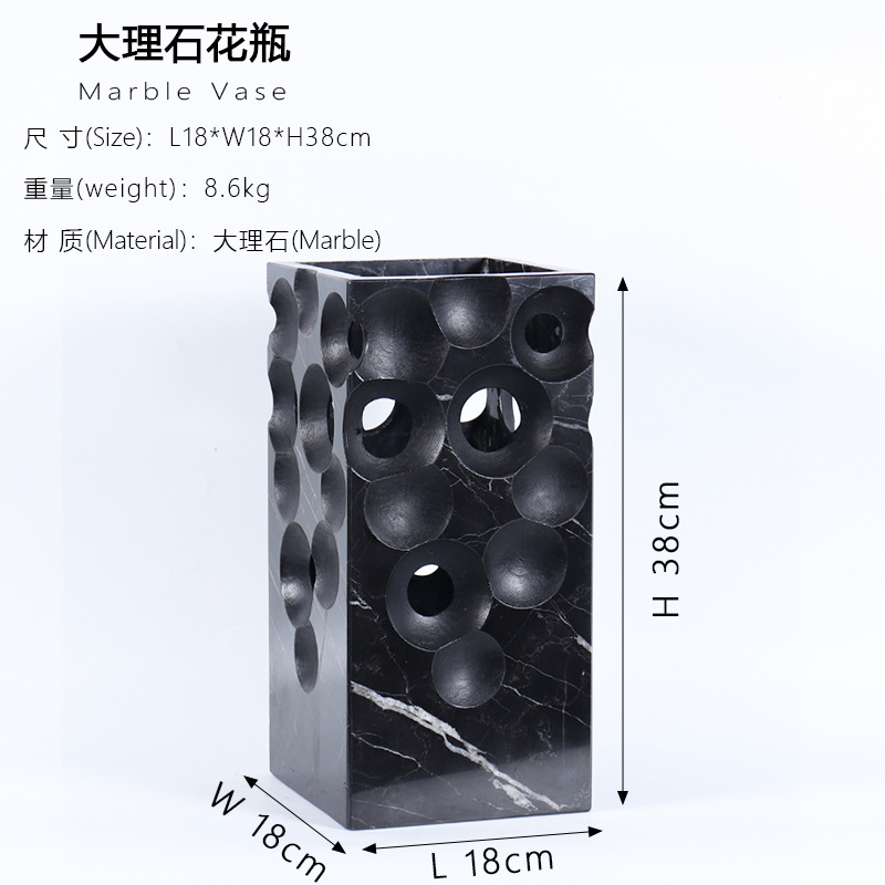 흑백 뿌리 꽃병 HP0391HB