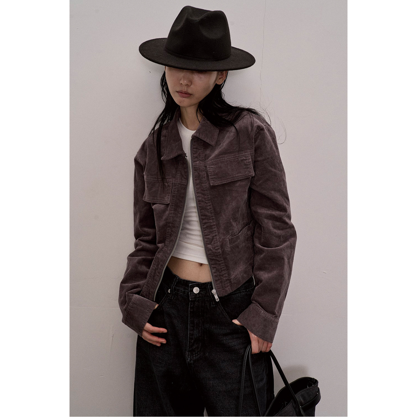 Pokiovo Autumn Corduroy Lapel Women's Jacket, Retro, High-End, Slimming, Versatile Short Work Jacket