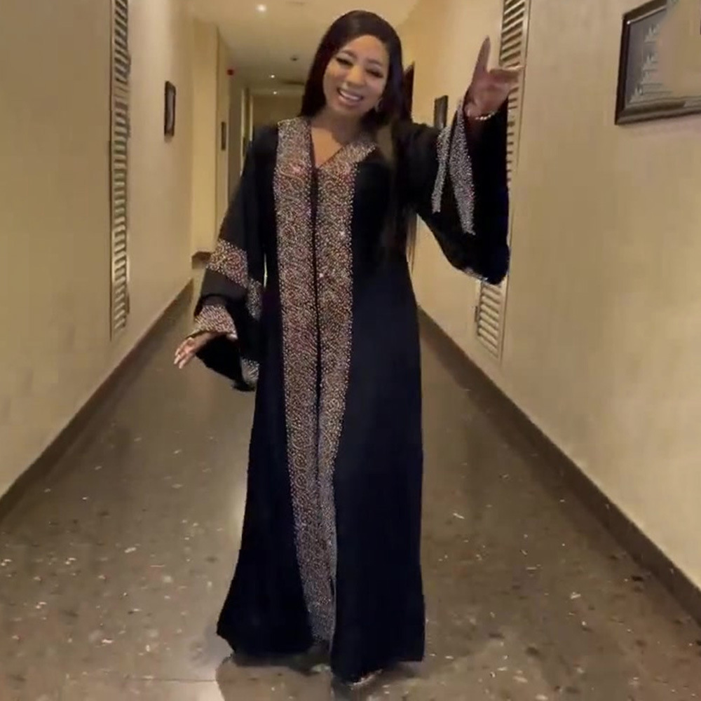 Γυναικεία Ρούχα μεγάλη κούνια φούστα Μουσουλμανικό στυλ ρόμπα μόδας καυτό σημείο πηγής διαμαντιών_voghion.com