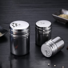 201 stainless steel seasoning jar with lid rotating pepper shaker outdoor barbecue pepper shaker seasoning bottle toothpick bucket and more