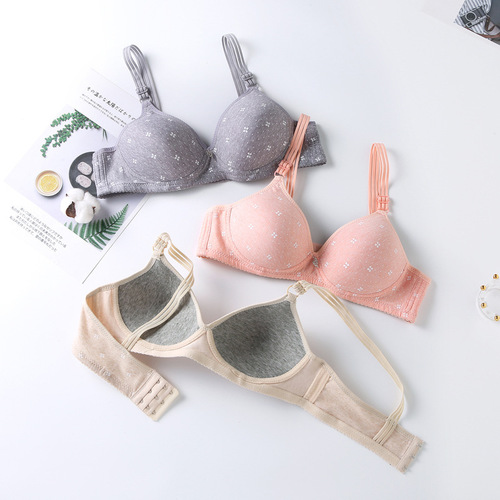 Specially designed for foreign trade cross-border e-commerce traditional thin mold cups for middle-aged and elderly women without rims printed bras