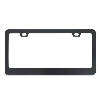 License plate holder/license plate holder Plate Frame American Modified Car Can - square-hole-sharp-corner-stainless-steel-black