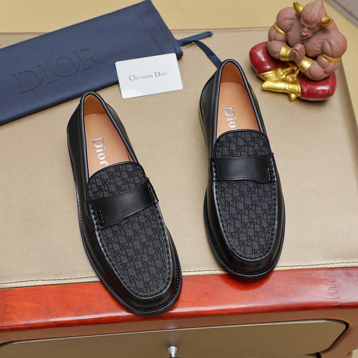 Dior Loafer Leather Oblique Motif Black