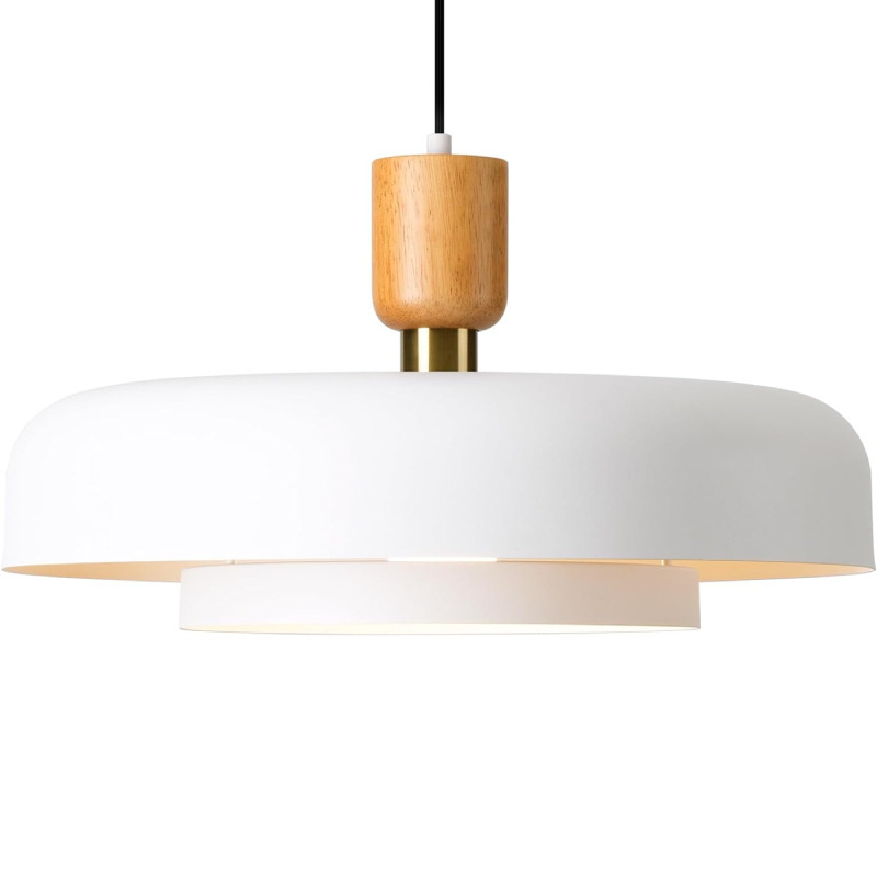 Modern Large Chandelier 2 Layer Matte White Shades Medieval Chandelier For Kitchen Island Dining Room Living Room