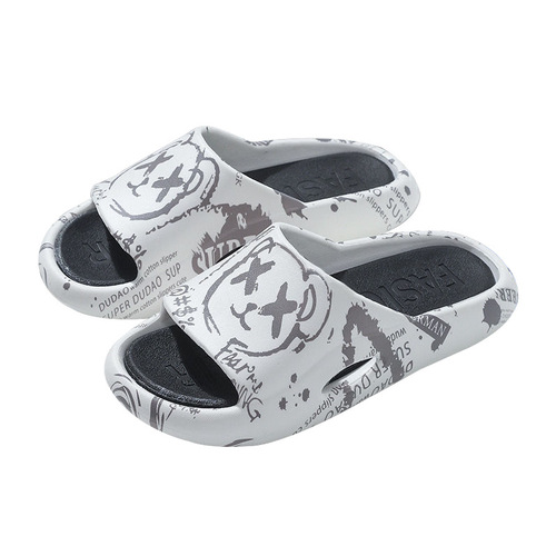 Slippers for men, summer outer wear, trendy ins, beach and home, thick-soled slippers for bathing, thick soles for couples, wholesale slippers for men