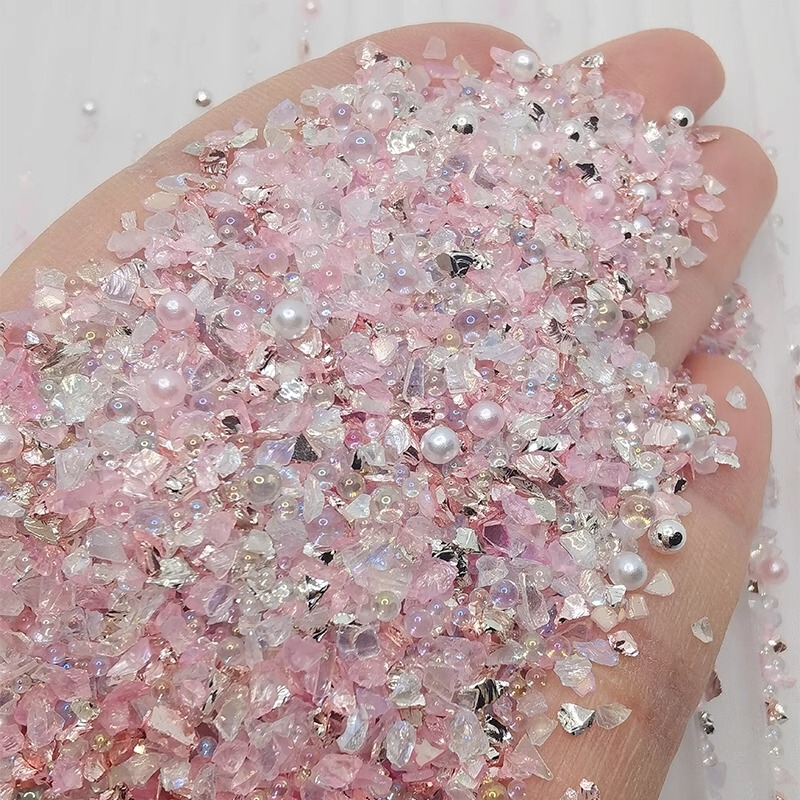 Creative irregular gravel diy handmade nail patch ore bag nail pearl sequins jewelry accessories