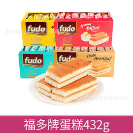 马来西亚进口 福多蛋糕提拉米苏奶油香蕉面包糕点432g 整箱12盒