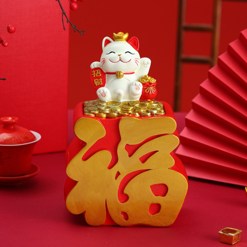 Creative Lucky Cat Key Storage Tray Ornaments Porch Key Storage Ornaments Home Furnishings New Home Decoration Ornaments