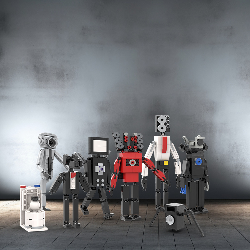 Laberinto wu inodoro hombre monitor hombre modelo titan TV hombre bloques de construcción de juguete hecho a mano montado mesa columpio monstruo juguete