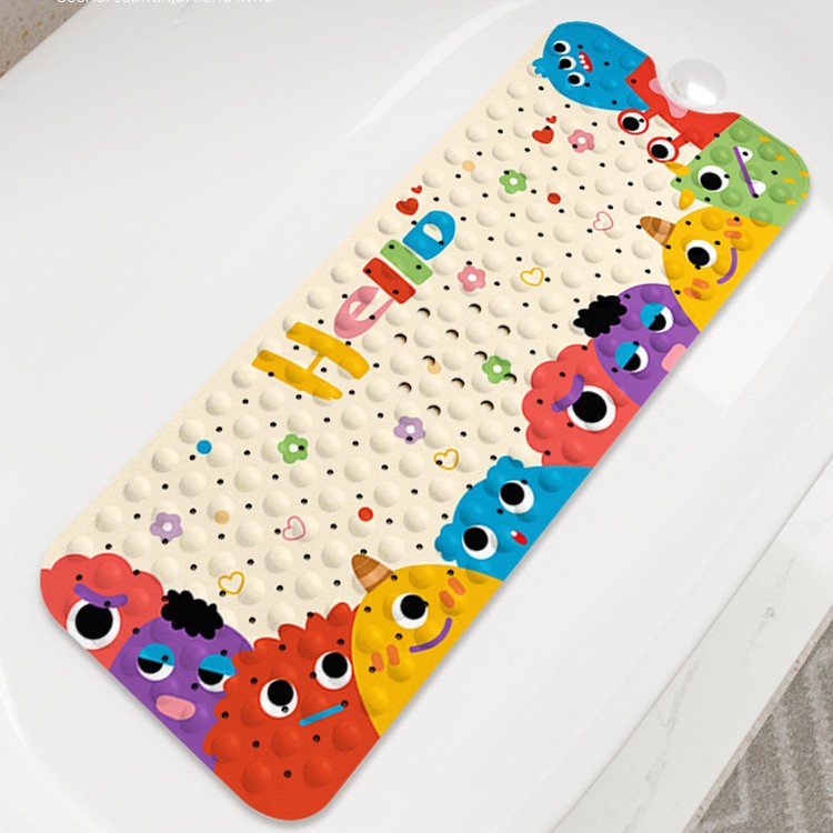 Bathroom Anti-Slip Mat, Special Suction Cup Floor Mat in the Bathtub, Bathroom Shower Room, Anti-Fall Foot Mat for Kidsren and the Elderly