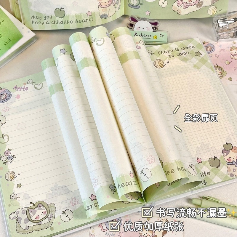 原创苹果小猫A5彩页精装本ins小众高颜值学生通用加厚全彩笔记本|undefined