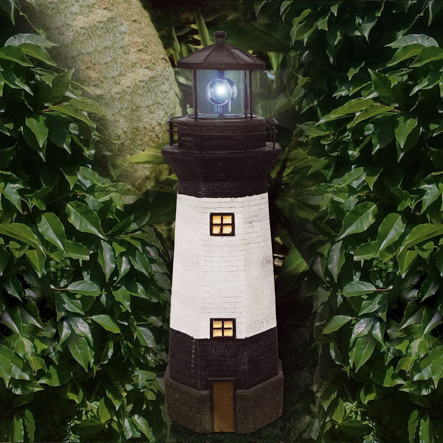 户外加工定制花园装饰景观庭院草坪灯树脂led太阳能旋转灯塔