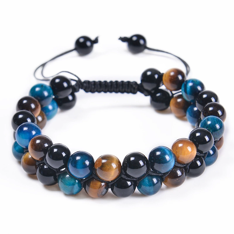 organically woven bracelet jade natural stone, 8mm