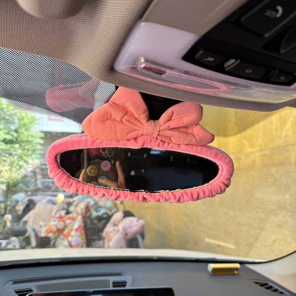 Creatividad transfronteriza encantadora cubierta de espejo retrovisor de automóvil nuevo espejo retrovisor de dibujos animados decoración interior del automóvil image 2