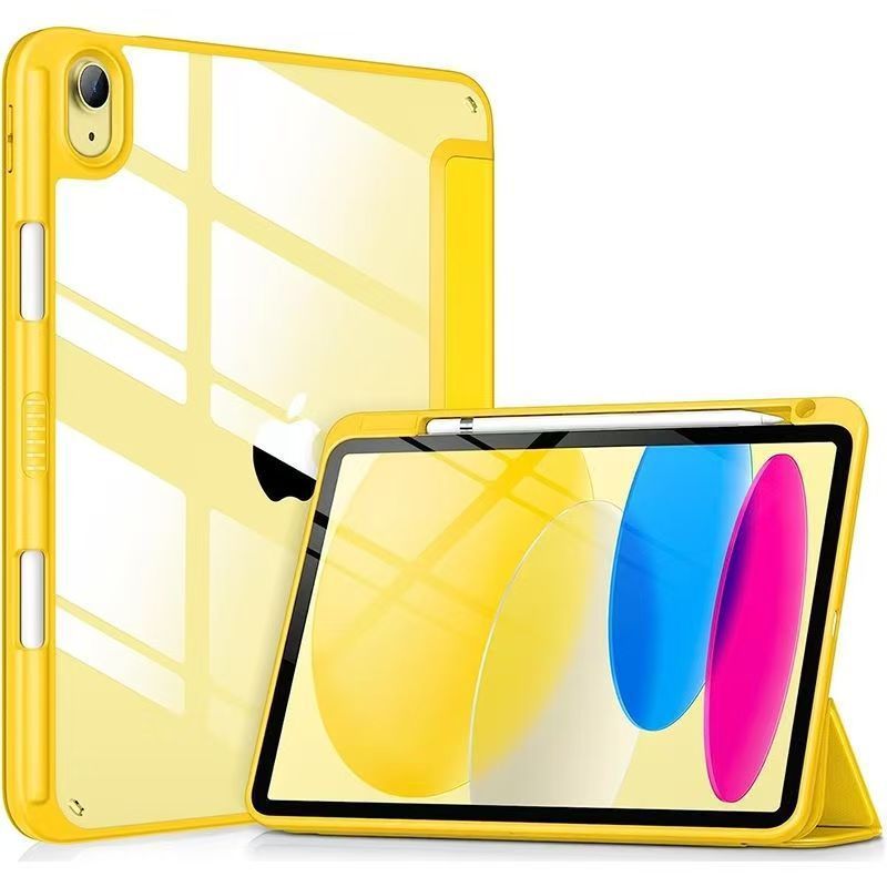 适用iPad11平板保护壳第10代平板壳三折亚克力实色平板保护套12.9|undefined