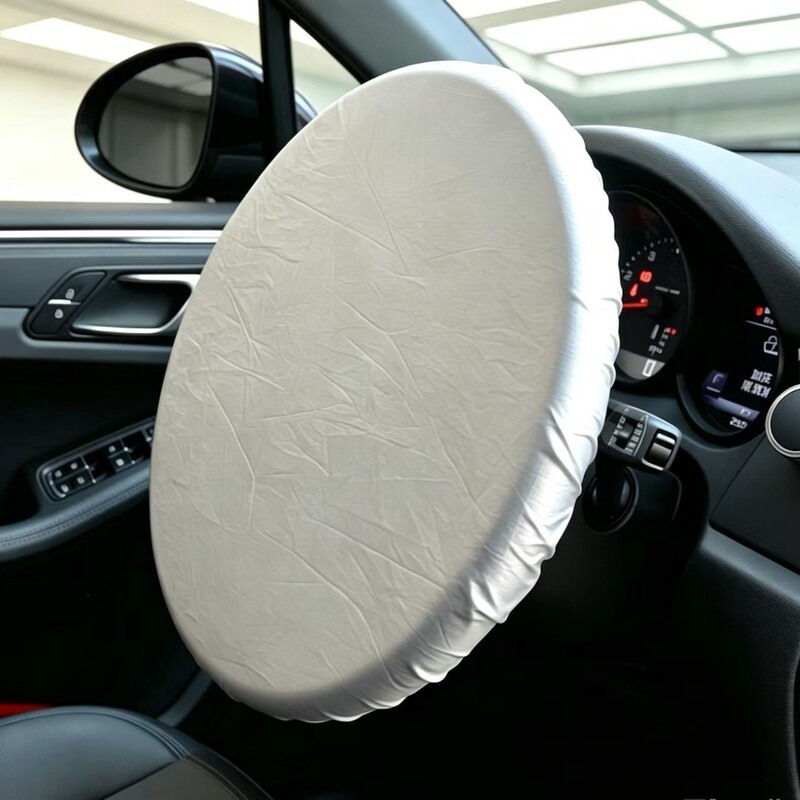 Universal Car Steering Wheel Sunshade Cover, Cooling Steering Wheel Heat Protection Cover, Aluminum Foil Steering Wheel Cover, Steering Wheel Sunshade Cover