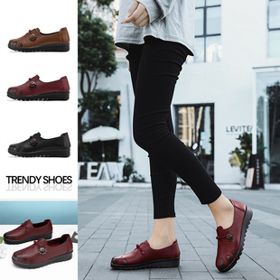 Mother shoes polyurethane bottom microfiber soft PU leather comfortable light elegant versatile factory direct sales
