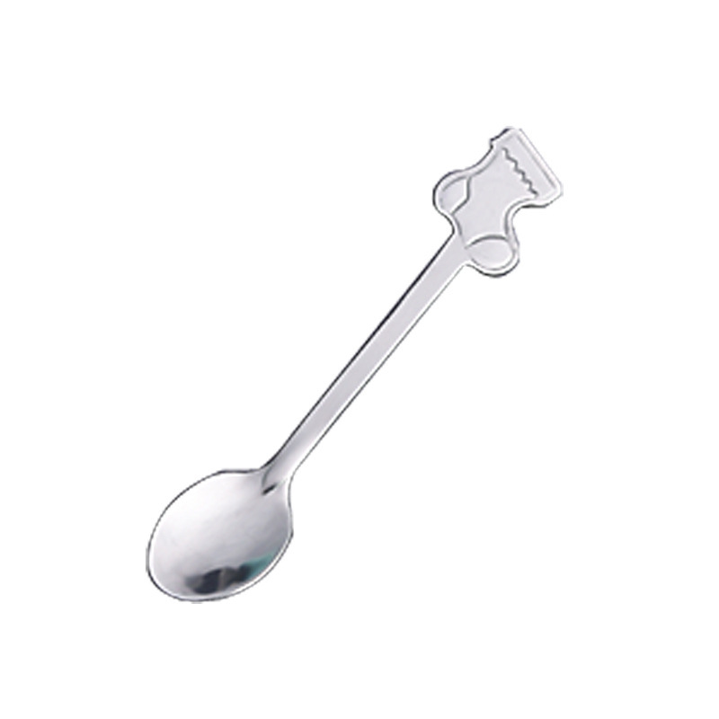 410 Stainless Steel Christmas Pattern Cartoon Coffee Spoon Christmas Spoon Cross-border E-Commerce Christmas Gift Coffee Spoon