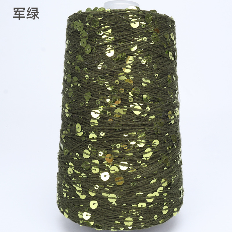 Silk Yue / mano DIY hilo de algodón multicolor brillante 3mm + 6mm sequilla 250 gramos de hilo de aguja de ganchillo