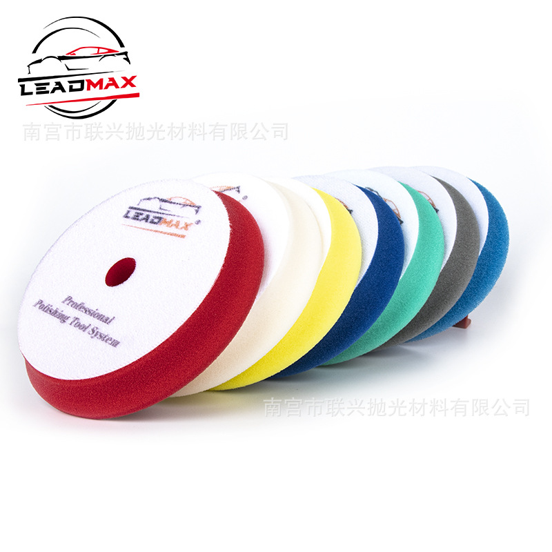 6寸弧形海绵盘DA偏心机震抛盘汽车抛光去除划痕汽车打蜡美容抛光