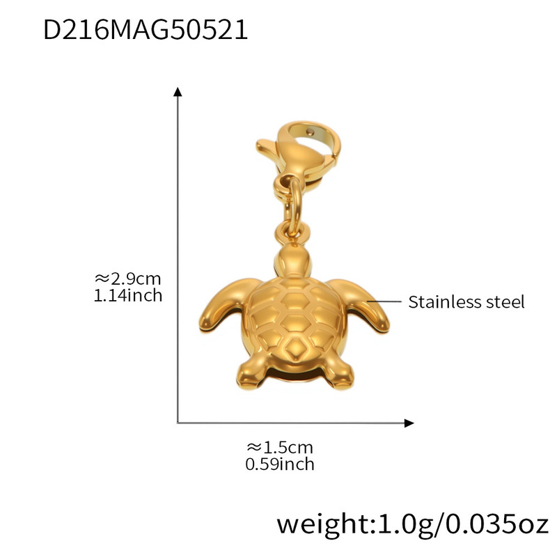 Mili メッキ 18 K 厚いゴールド DIY エナメル釉シングルペンダントニッチファッションパーソナライズされたマリンアクセサリー卸売|undefined