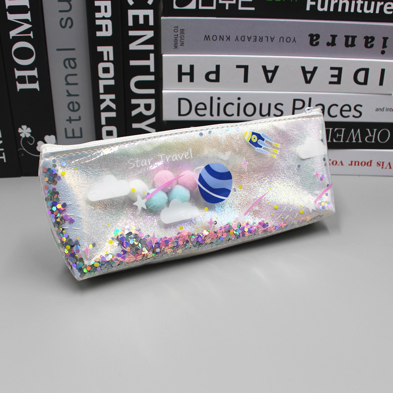White pencil case