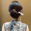 Chinese hairpin with tassels from pearl, Hanfu, hair accessory, 2022 collection, "fish tail" cut