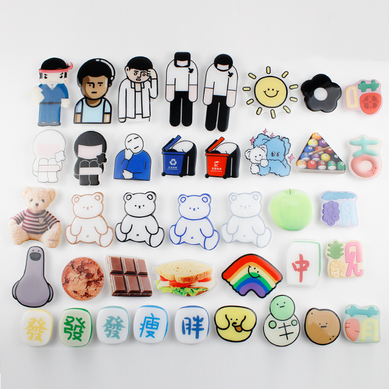 Autistic Little Girl Struggle Worker Cartoon Special-Shaped Glue Mobile Phone Holder Gas Villain Special-Shaped Mobile Phone Holder