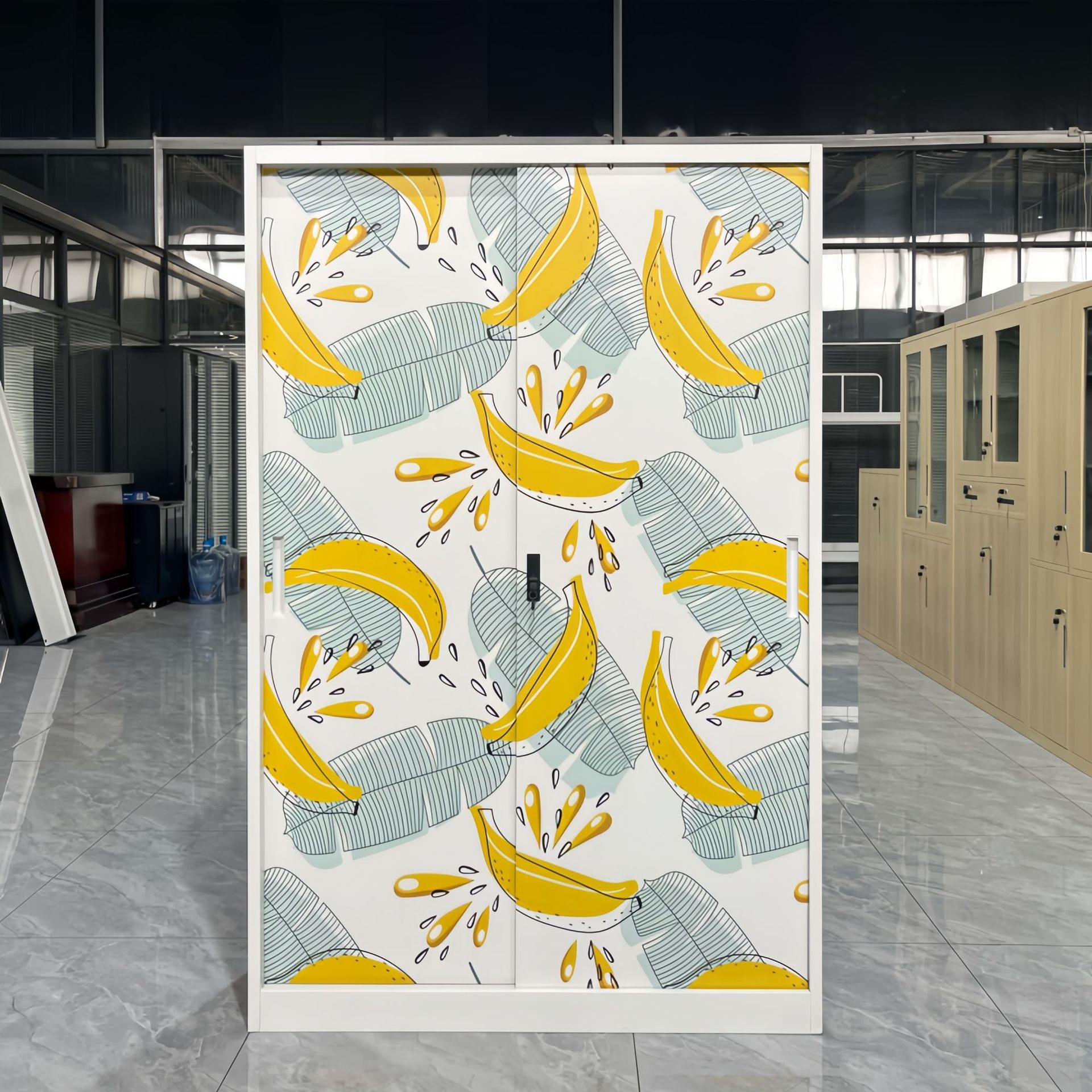 Comercio exterior transfronterizo engrosado armario de impresión de acero doméstico deslizante armario de puerta corredera dormitorio de niños armario personalizado image 15