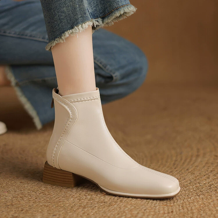 Martens, denim boots, autumn, mid-length, plus size