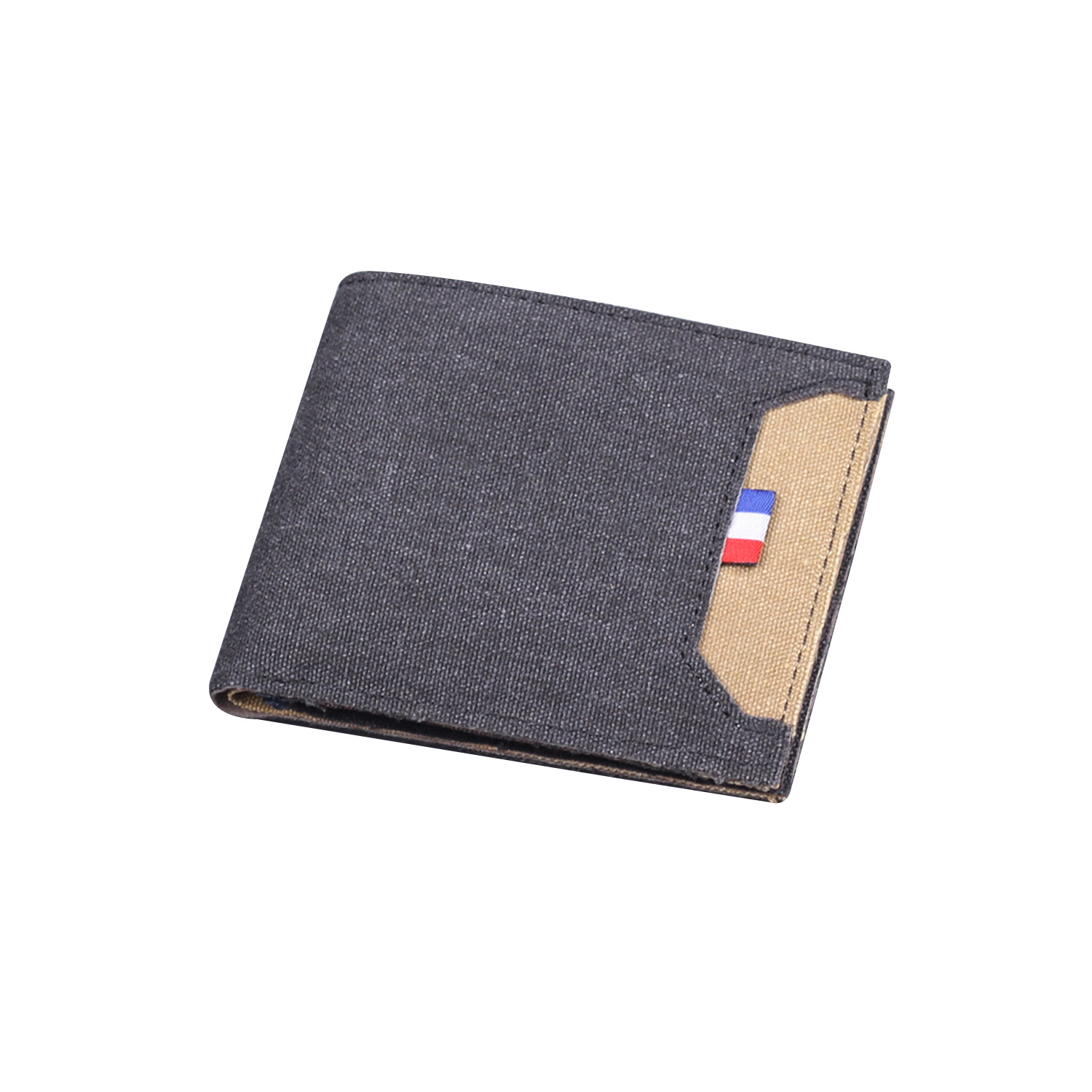Canvas cartera de hombre cartera corta cartera de tarjetas cartera de hombre cartera de boletos de hombre jeans delgado hombre comercio electrónico transfronterizo