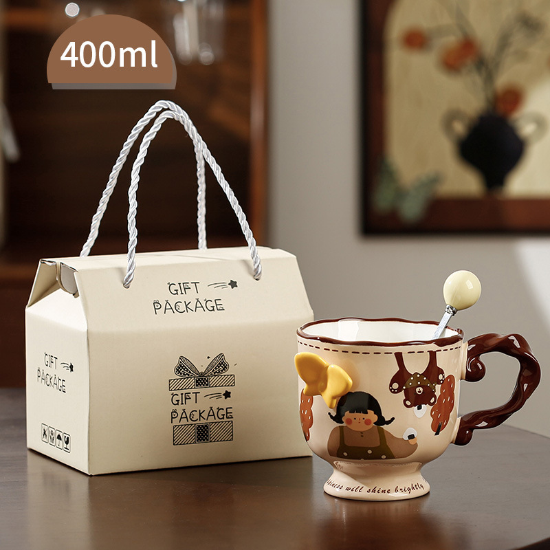 Taza de mariposa creativa Taza de cerámica de alta calidad Taza de café de recuerdo Taza de agua de oficina Taza de desayuno para el hogar