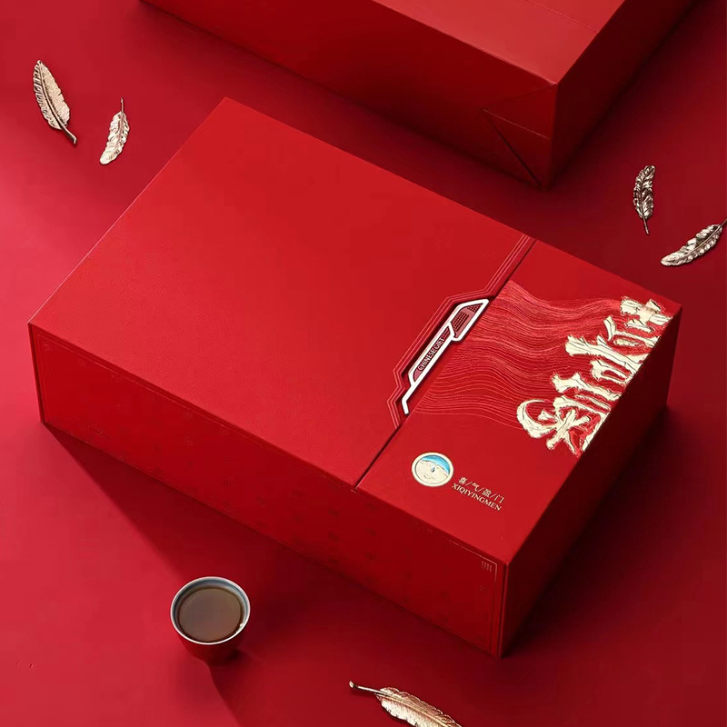New style tea packaging box, rock tea, black tea, small can tea, high-end loose tea packaging, empty gift box, wholesale, custom printing