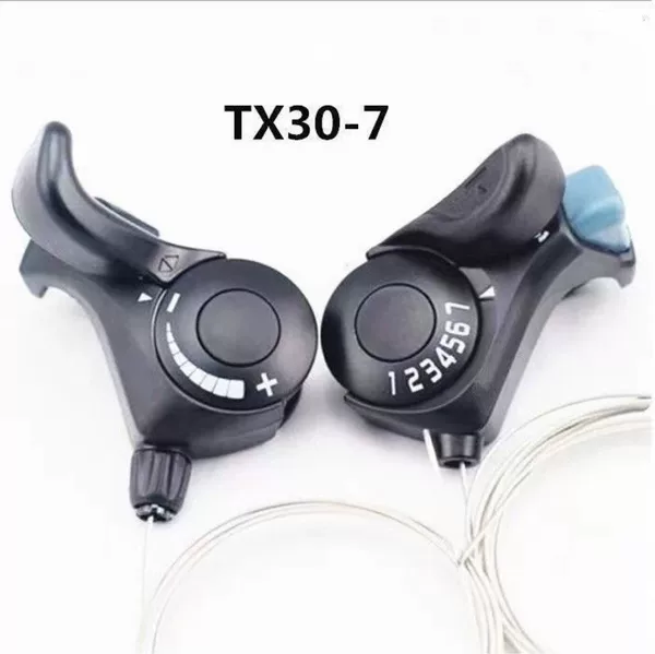 Mountain bike transmission 21-speed transmission left 3 right 7 manual transmission 7-speed micro-rotation finger pull before pull after pull
