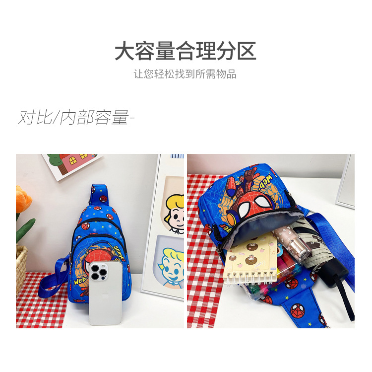 New children's chest bags with trendy and cool prints, single-shoulder bags, perfect for boys' casual outings, and wholesale crossbody bags undefined