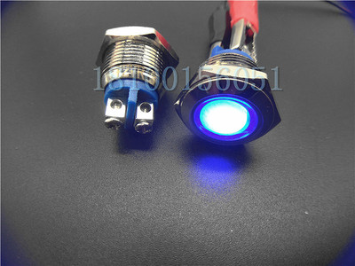 16mm Metal waterproof Antirust antioxidant LED signal indicator light Screw Post brass Nickel