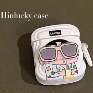 Cartoon Shin-chan 3D glasses compatible with AirPods Pro 3, 4, and Pro 2 earphones.