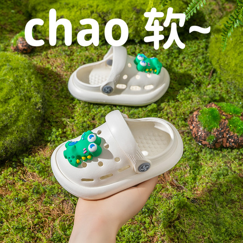 Children's Slippers Summer Baby Boys Cartoon Cute Croc Shoes Girls Indoor Non-Slip Soft Bottom Infant Toddler Slippers