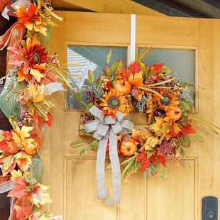 Amazon Autumn Garment Simulation Maple Leaf Vine Autumn Thanksgiving Harvest Festival Decor Fall Decor